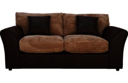 Bailey Leather Effect/Jumbo Cord Sofa Bed - Natural